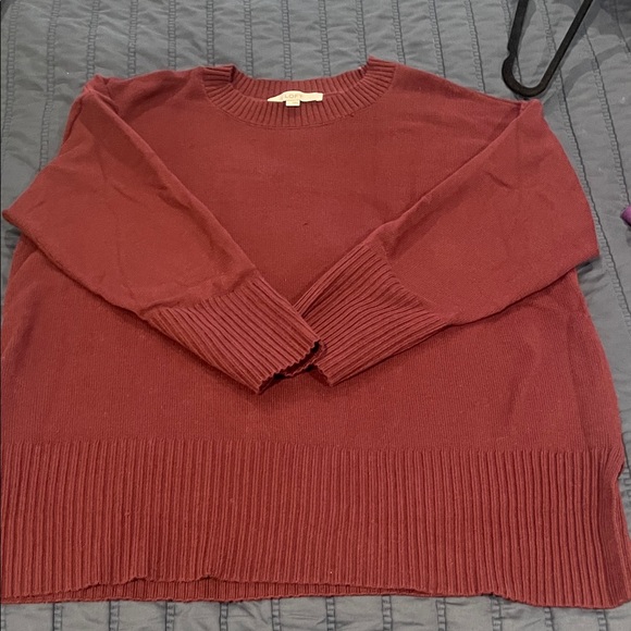 LOFT Sweaters - LOFT Burgundy Crew Neck Sweater